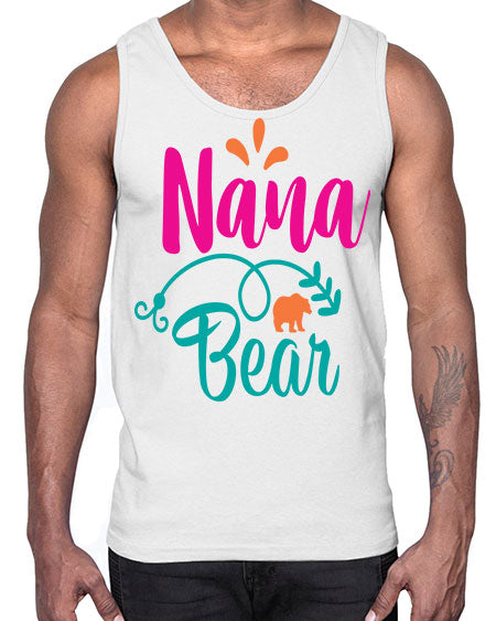 nana bear 197#- bears - animals- Cotton Tank