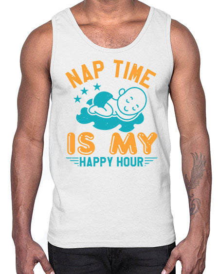 nap time is my happy hour Style 160#- baby shower- Cotton Tank