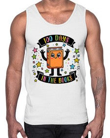 one hundred Days in the Books 567#- one hundred days- Cotton Tank
