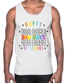 one hundred days of school 575#- one hundred days- Cotton Tank