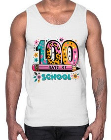 one hundred days of school lighting 573#- one hundred days- Cotton Tank
