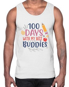 one hundred days with my best buddies 586#- one hundred days- Cotton Tank