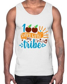 one hundred days with my tribe 588#- one hundred days- Cotton Tank