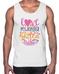 one hundred love my kinder garten tribe 593#- one hundred days- Cotton Tank