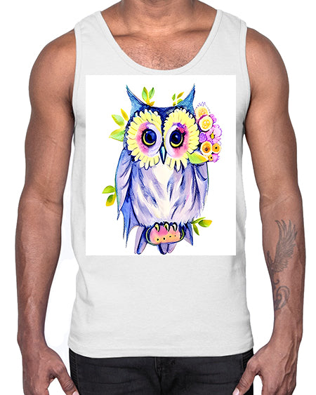 owl 10#- owl- Cotton Tank