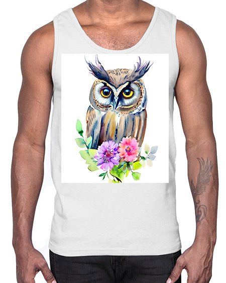 owl 11#- owl- Cotton Tank