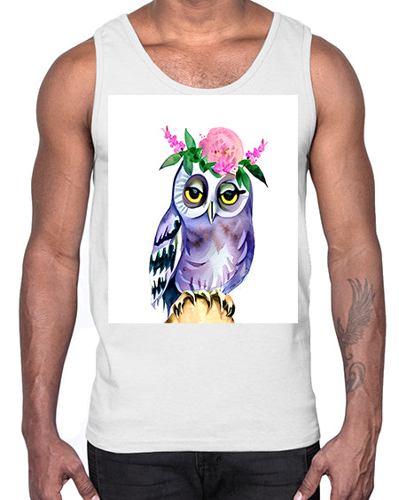 owl 15#- owl- Cotton Tank