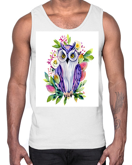 owl 1#- owl- Cotton Tank