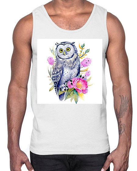 owl 21#- owl- Cotton Tank