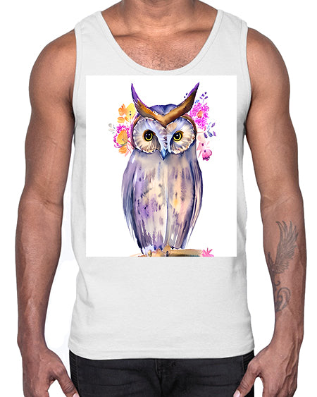 owl 22#- owl- Cotton Tank