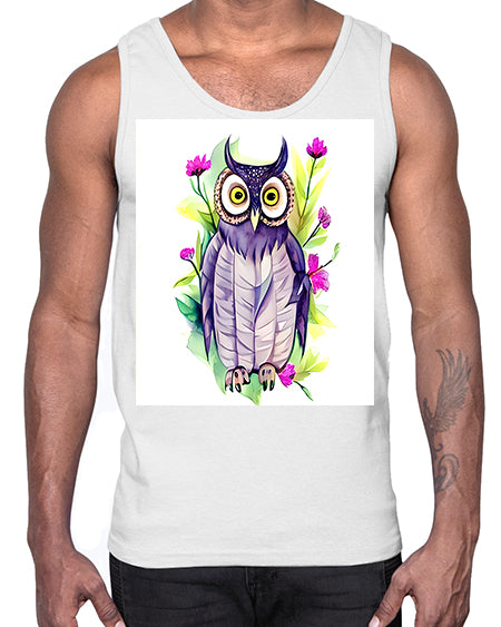 owl 23#- owl- Cotton Tank