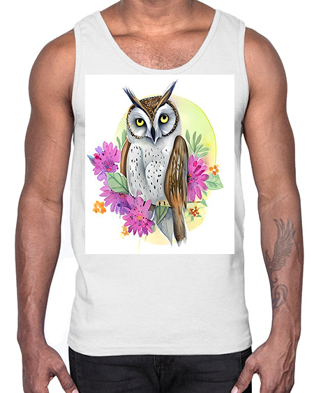 owl 24#- owl- Cotton Tank
