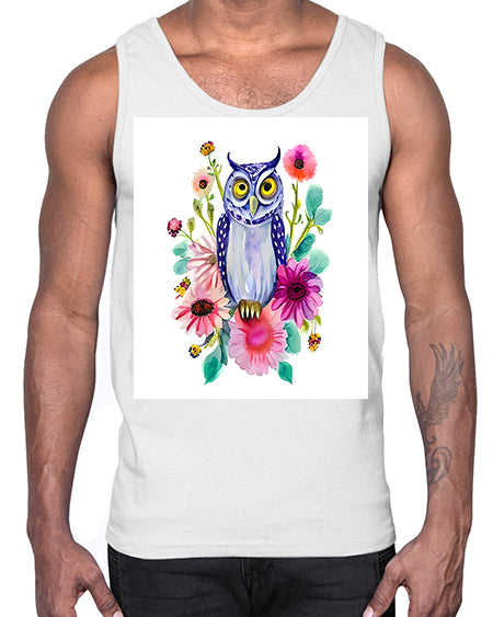owl 25#- owl- Cotton Tank