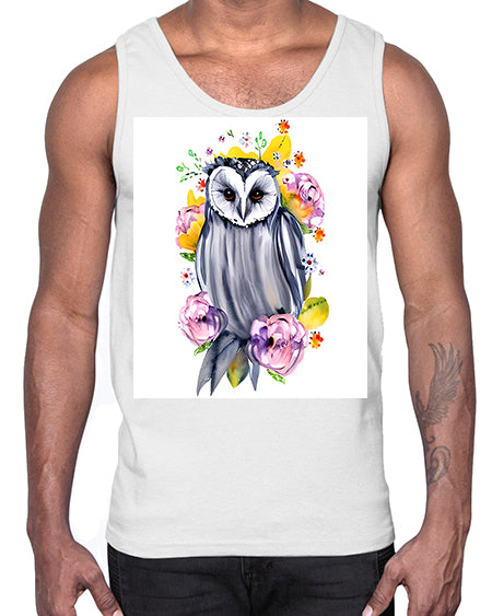 owl 27#- owl- Cotton Tank