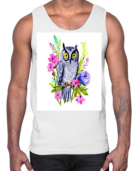 owl 29#- owl- Cotton Tank