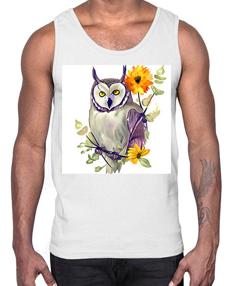 owl 4#- owl- Cotton Tank