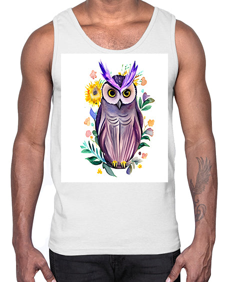 owl 7#- owl- Cotton Tank