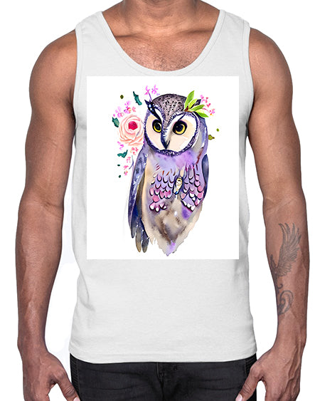 owl 9#- owl- Cotton Tank