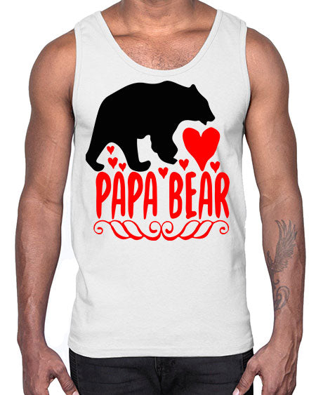 papa bear 205#- bears - animals- Cotton Tank