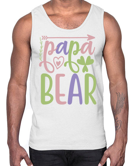 papa bear 207#- bears - animals- Cotton Tank