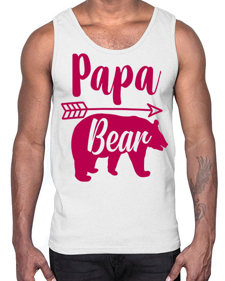 papa bear 217#- bears - animals- Cotton Tank