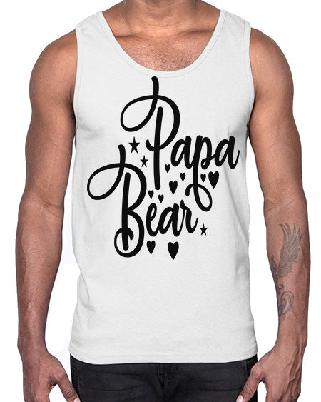 papa bear 219#- bears - animals- Cotton Tank