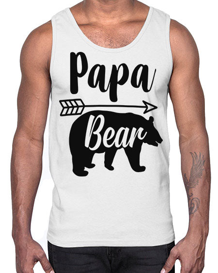 papa bear copy 221#- bears - animals- Cotton Tank