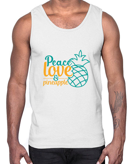 peace love pineapple Style 82#- summer- Cotton Tank
