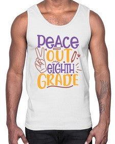 peace out eighth grade 616#- eighth grade- Cotton Tank
