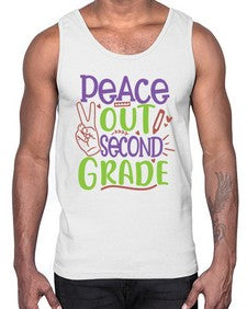 peace out second grade 640#- second grade- Cotton Tank