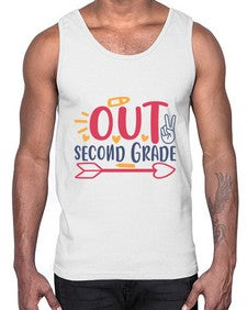 peace out second grade 642#- second grade- Cotton Tank