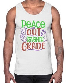 peace out seventh grade 644#- seventh grade- Cotton Tank