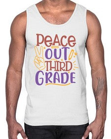 peace out third grade 645#- third grade- Cotton Tank