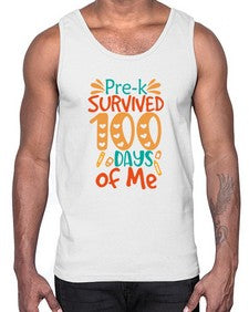 prek survived one hundred days of me 663#- one hundred days- Cotton Tank