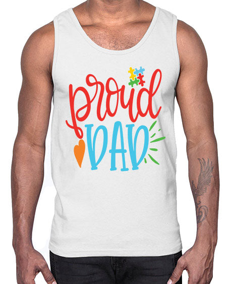 proud dad Style 36#- autism- Cotton Tank