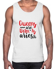 queens Are Born As Aries 384#- aries- Cotton Tank