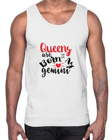 queens Are Born As Gemini 385#- gemini- Cotton Tank