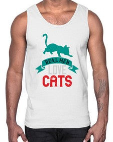 real man love cats o Style 112#- cats- Cotton Tank