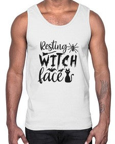 resting witch face 24#- witch- Cotton Tank
