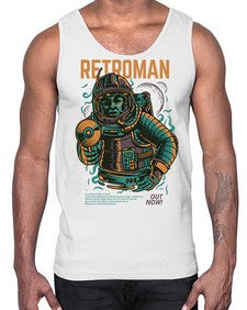 retroman 1017#- art pop art- Cotton Tank
