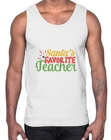 santas favorite teacher Style 351#- teacher- Cotton Tank