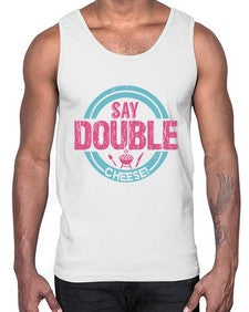 say double cheese 383#- bbq- Cotton Tank