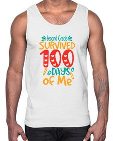 second Grade survived one hundred days of me 835#- one hundred days- Cotton Tank