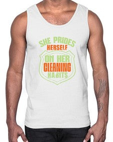 she prides hereself on her cleaning habits Style 354#- cleaner- Cotton Tank