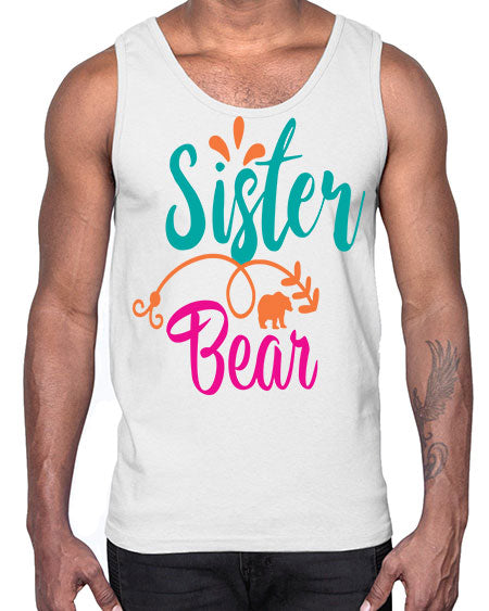 sister bear 255#- bears - animals- Cotton Tank
