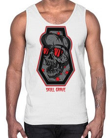 skull grave 1056#- art pop art- Cotton Tank