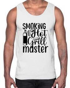smoking hat girl master 1539#- bbq- Cotton Tank