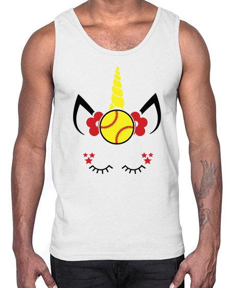 softball unicorn 400#- softball- Cotton Tank