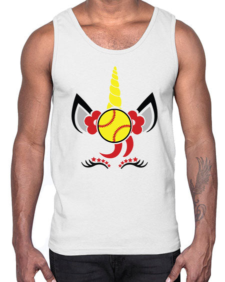 softball unicorn 401#- softball- Cotton Tank