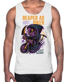 source reaper as biker 1102#- art pop art- Cotton Tank